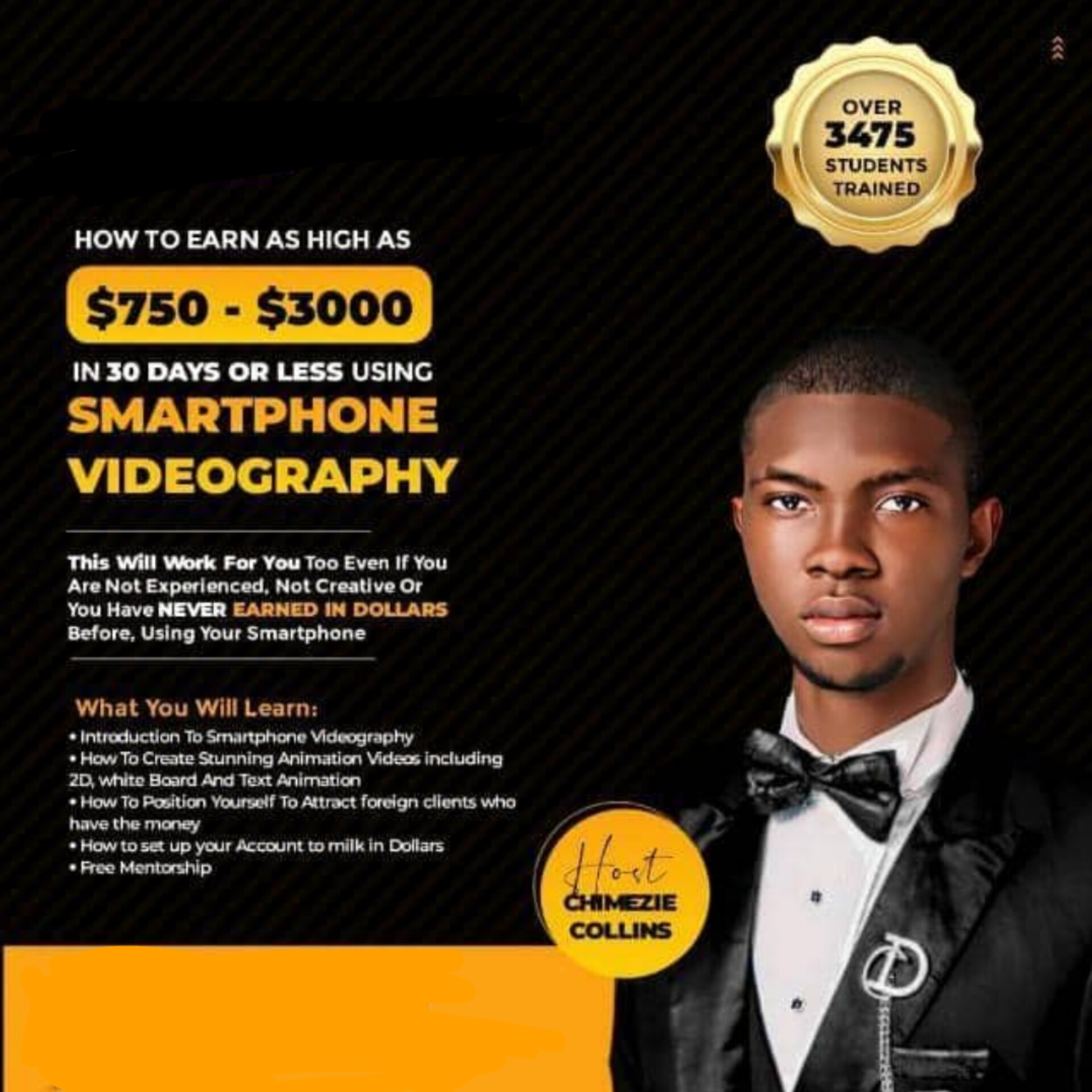 $1000 In 30days Smartphone Videography Course